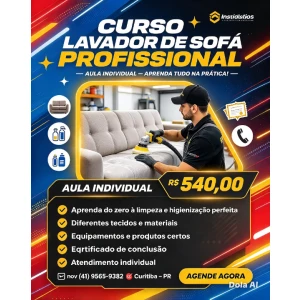Curso limpeza de sofás carpetes e cadeiras 
